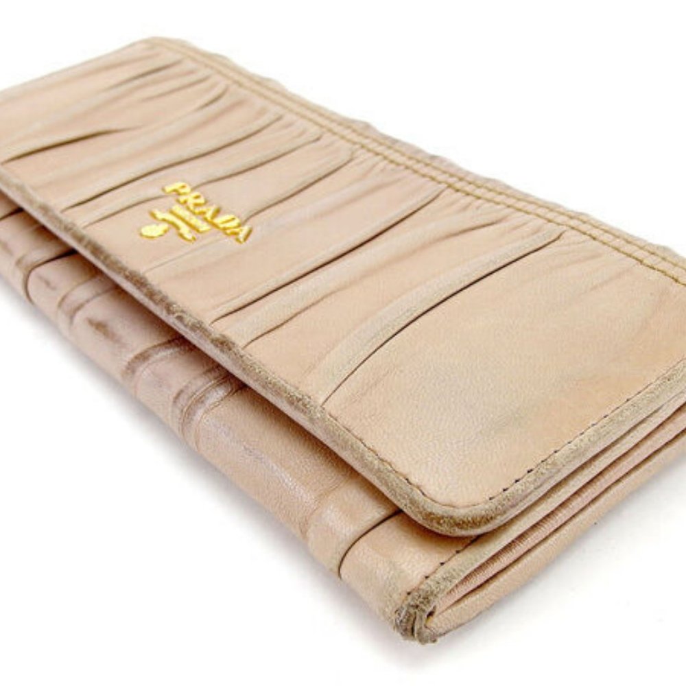 Prada Wallet Purse zipper wallet Beige Woman Authentic Used - Picture 3 of 6